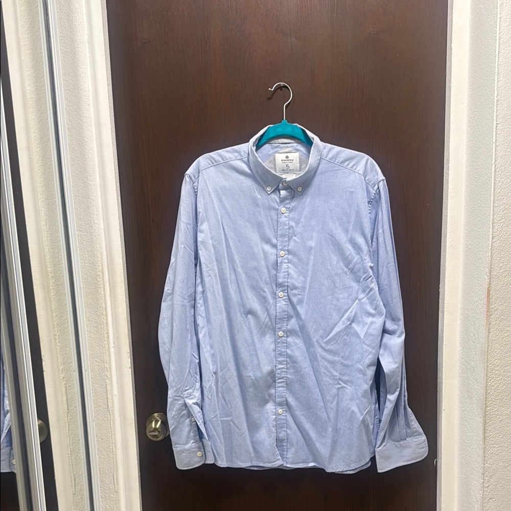 Blue Casual Button Down Shirt with Classic Design